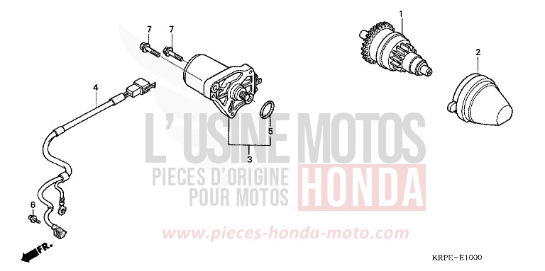 MOTEUR DE DEMARRAGE de SCV 100 Lead FORCE SILVER METALLIC (NH411) de 2003